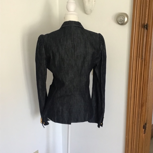 DSquared2 Size 46 Tailored Denim Blazer w Gorgeous contrast stitching - Picture 7 of 10